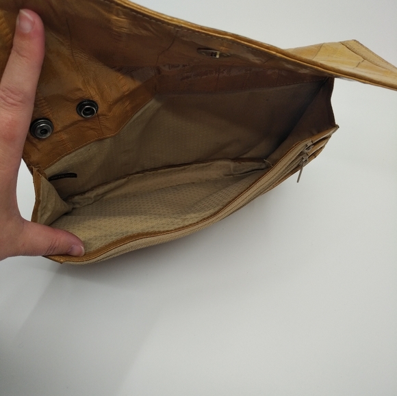 Vintage Eelskin Convertible Shoulder Bag Clutch Purse - Picture 12 of 12